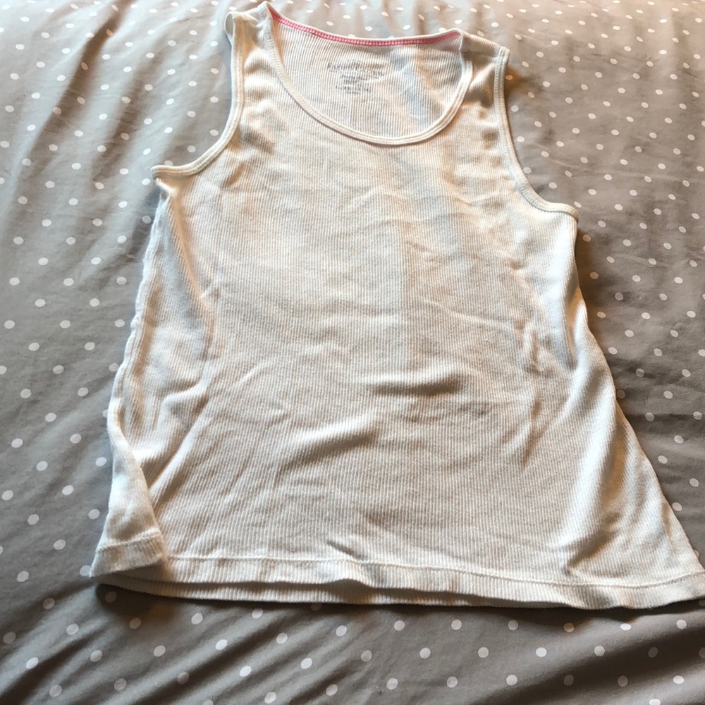 White Ribbed Tank Top - Picture 3 of 5